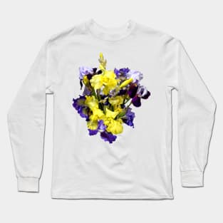 Assortment of Irises Yellow and Purple Long Sleeve T-Shirt